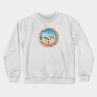 Charlotte Amalie, Saint Thomas, US Virgin Islands, Beach and Wind Rose Crewneck Sweatshirt